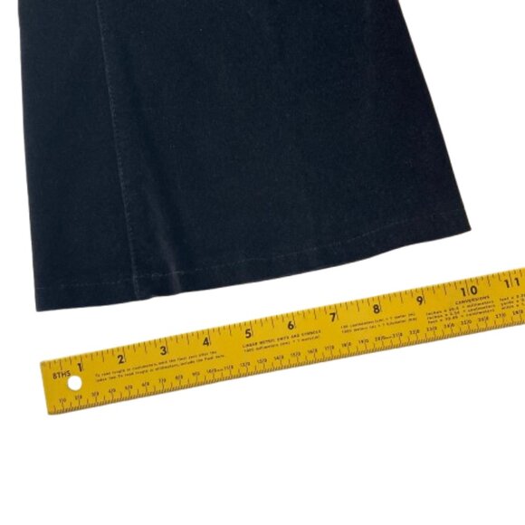 VTG American Flavor Velvet Pocket Detail Flare Jean Y2K 90s Women's 11/12 Black - Picture 11 of 14